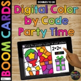 Birthday Party Boom Cards™ Math Station Activity DOUBLES F