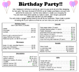 Birthday Party Budget {editable}