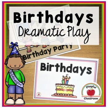 Preview of Birthday Party Dramatic Play Printables and Plan