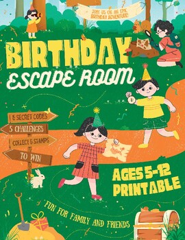 Preview of Birthday Party Escape Room Kit | DIY Printable Treasure Hunt Game for Children