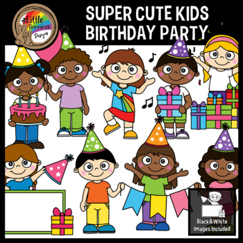 kids birthday party clip art