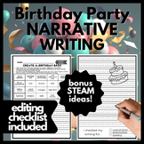Birthday Party Narrative Writing + Editing, Sub Plan 2nd 3
