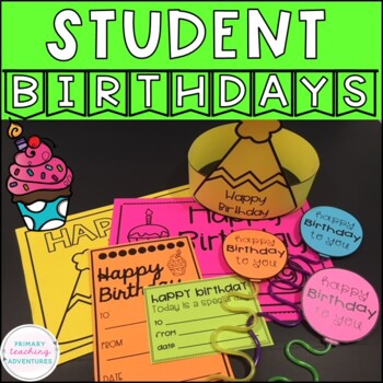 Student Birthday | Book, Bulletin Board, Gift Tag, Certificates | TPT