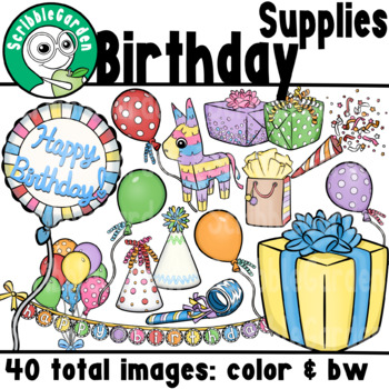 Birthday Clip Art Baby Birthday Party Graphic Kids By Yenzarthaut