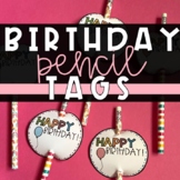 Birthday Pencil Tags