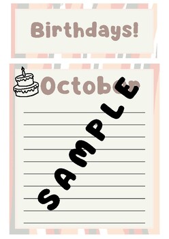 Preview of Birthday Posters - Boho Stripes