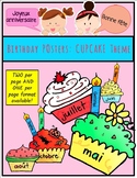 (FRENCH) Birthday Posters: CUPCAKE Theme