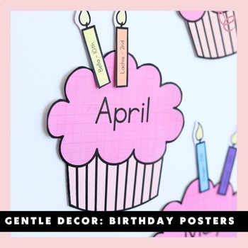 Preview of Birthday Posters | Cupcake Display | Gentle Decor