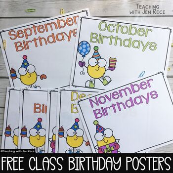 Preview of Back to School Free Birthday Posters