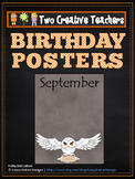 Birthday Posters Months of the Year Harry Potter Theme
