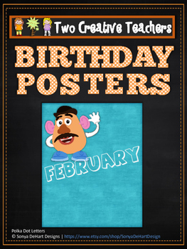 Preview of Birthday Posters Months of the Year Toy Story Theme