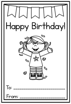 Birthday Printable for Kindergarten (FREE!) by Two Creative Co-workers