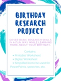 Birthday Research Project