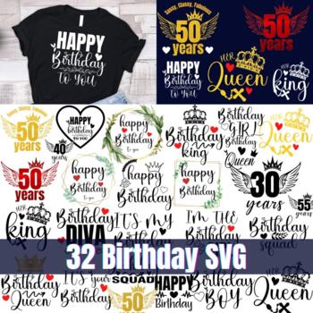 Preview of Birthday SVG clipart, Birthday party svg, Birthday Shirt SVG ( NNC SHOPPER )