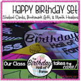 Birthday Set: Bulletin Board Headers, Corner Bookmark Gift