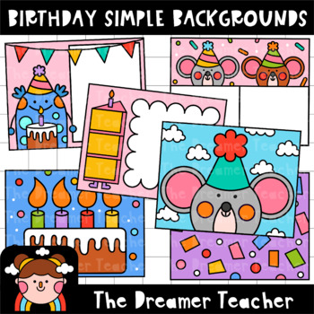 Preview of Birthday Simple Backgrounds Clipart