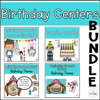 Preview of Birthday Theme Activities (drama, language and math)