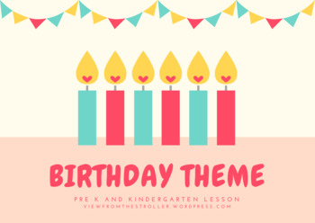 Preview of Birthday Theme Worksheets, Activities & Games Pre K and Kindergarten