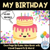 Birthday Themed Foldable Mini-Book Freebie l No prep speec