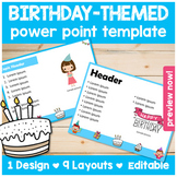 Birthday-Themed Power Point Template (Editable)