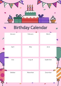 Preview of Birthday Tracker | Birthday Tracker Printable Template + 3 birthday cards