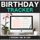 Birthday Tracker Printable Free Editable