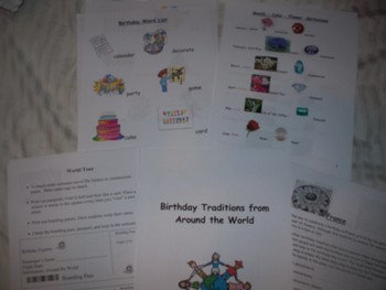 Preview of Birthday Traditions of the World-Common Core Aligned-Many subjects