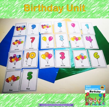 Birthday Unit Balloons for Kindergarten ELL | TPT