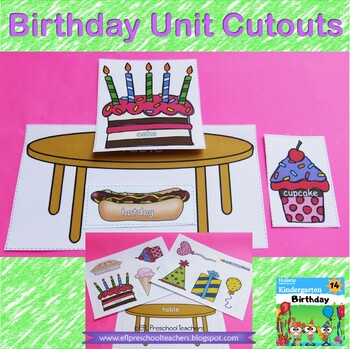 Birthday Unit Cutouts for Kindergarten EFL | TPT
