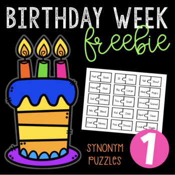 Birthday Week Freebie #1 - Synonym Puzzles by Thinking Outside the ...