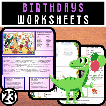Preview of Birthday Worksheets: Engaging and Educational Activities for Students