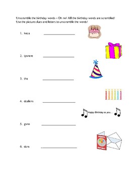 birthday worksheets grade 12 by learning for fun abc tpt