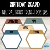 Birthday board: neutral boho (French)