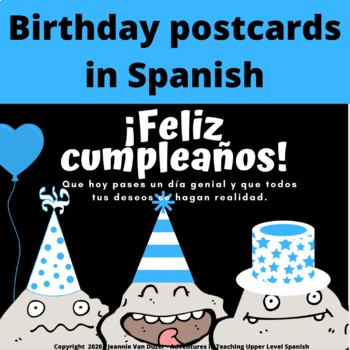 birthday cards in spanish by adventures in upper level spanish teaching