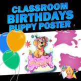 Birthday chart poster - puppy in cake!