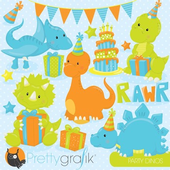 Download Birthday dinosaurs clipart commercial use, vector, digital ...