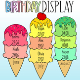 Birthday display ice cream