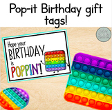 Birthday gifts for students - Pop it gift tags for student