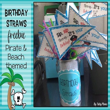 Preview of Birthday straws freebie