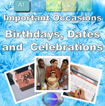 Preview of Birthdays, Dates, and Celebrations: Complete ESL Lesson for Beginners (A1 Level)