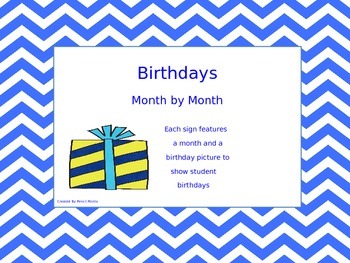Preview of Birthdays - Month by Month