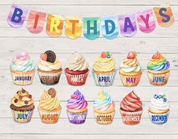 Preview of Birthdays decoration, class birthdays, Editable candles Label, student birthdays