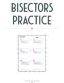 Bisectors Practice