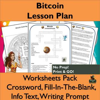 Preview of Bitcoin Explained: History, Pros and Cons|  Lesson Plan with Crossword & more!