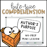 Author's Purpose | Reading Comprehension Lesson | PowerPoi