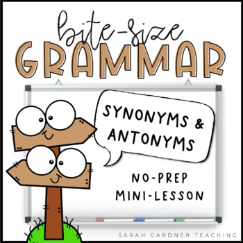 Preview of Synonyms & Antonyms | Grammar Mini-Lesson | PowerPoint & Google Slides