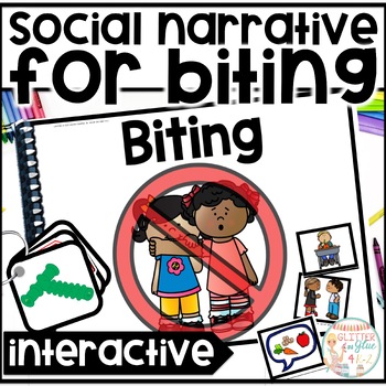 Preview of Biting Interactive Story for Social Skills - Visuals and More - Social Narrative
