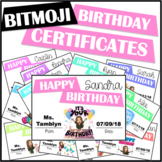 Bitmoji Birthday Certificates (Editable)