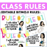 BACK TO SCHOOL: Bitmoji Class Rules! (Editable)