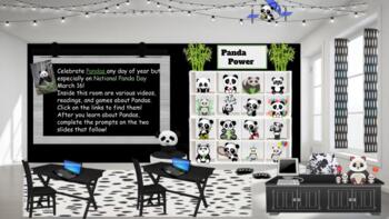 Preview of All About Pandas Virtual Classroom writing prompts distance learning